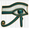 Ambesonne Egyptian Print Shower Curtain, Eye Pattern Egyptian of Protection Image, Cloth Fabric Bathroom Decor Set with Hooks, 69" W x 75" L, Yellow Emerald view 2