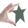 Factory Direct Craft Package of 50 Muted Green Flat Back Tin Stars with Black Speckled Paint for Crafting, Embellishing, and Decorating view 2