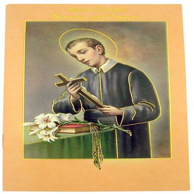 Fratelli Bonella Milano Design Gold Stamped Illustrated Novena Book of Prayers and Devotions of Saint St Gerard, Pack of 10