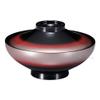 Fukui Craft Flat Mt. Fuji Stew Bowl Red Silver Gradation 3.2 x 5.4 x 5.4 view 1
