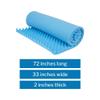 McKesson Mattress Topper Overlay, Convoluted Foam, Blue, 72 in L x 33 in x 2 in (L x W x H), 1 Count view 4