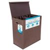 BIRDROCK HOME Laundry Hamper with Lid | Removable Bags for Sorting Clothes | Sectioned Laundry Basket for Bedroom & Bathroom | Collapsible Storage Bin with Cover | Double, Brown view 1