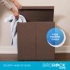BIRDROCK HOME Laundry Hamper with Lid | Removable Bags for Sorting Clothes | Sectioned Laundry Basket for Bedroom & Bathroom | Collapsible Storage Bin with Cover | Double, Brown view 4