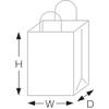 (Sasagawa) Takajirushi Gift Bags 50-6100, Handbag, White, Plain, Small, 10 Pieces view 3