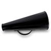 Vintage style large metal Megaphone view 1