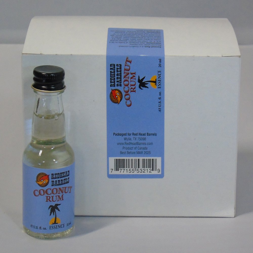 Box of 12 Bottles of Essence 20 ml Each Makes 1 Liter (Coconut Rum)