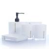 AMSS Bathroom Accessory Set 5 pieces Soap Dish Dispenser Tumbler Toothbrush Holder diamante 4 colours (White) view 1