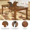 Signature Design by Ashley Ralene Rectangular Dining Room Extension Table, Seats 8, Self-storing Extension Leaf, Wood, 42" W x 78.13" D x 30.25" H, Medium Brown view 4