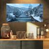 Designart Winter Mountain Stream-Landscape Photo Canvas Print-32x16, 32x16 view 1
