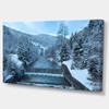 Designart Winter Mountain Stream-Landscape Photo Canvas Print-32x16, 32x16 view 2