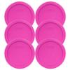 Pyrex 7201-PC Pink 4 Cup Food Storage Replacement Lid (6-Pack) - Made in USA view 1