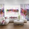 Designart Kansas City Skyline-Cityscape Canvas Artwork Print-48x28-4 Panels, 28 in x 48 in x 1 in (H x W x D) 4 P, Purple view 2