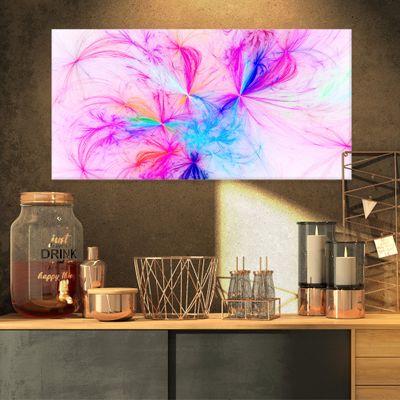 Designart Christmas Fireworks Pink-Digital Art Canvas Print-32x16, 32x16