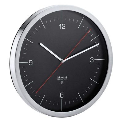 Blomus "Crono Radio-Controlled Clock, Black, 30.5 cm