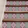 Authentic Tile Stickers by Mi Alma 24 PC Set Spanish Design Wall Tile Decal Perfect for Kitchen Backsplash or Bathroom Tiles Vinyl Art Easy to Install Peel and Stick (4x4 Inch, Rosy Green H219) view 3
