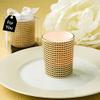 50 Modern Graphic Design Glass Candle Votive Holder In Gold view 1