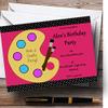 Arts and Crafts Painting Party Personalized Birthday Party Invitations view 1