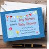 Sweet Birds Blue Boy Personalized Baby Shower Invitations view 1