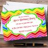 Bright Rainbow Colours Theme Personalized Birthday Party Invitations view 1