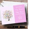 Baby Tree Pink Girl Personalized Baby Shower Invitations view 1