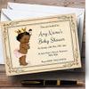 Baby Girl Dark Skin Baby Shower Personalized Invitations view 1