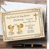 Baby Twins Vintage Christening Party Personalized Invitations view 1
