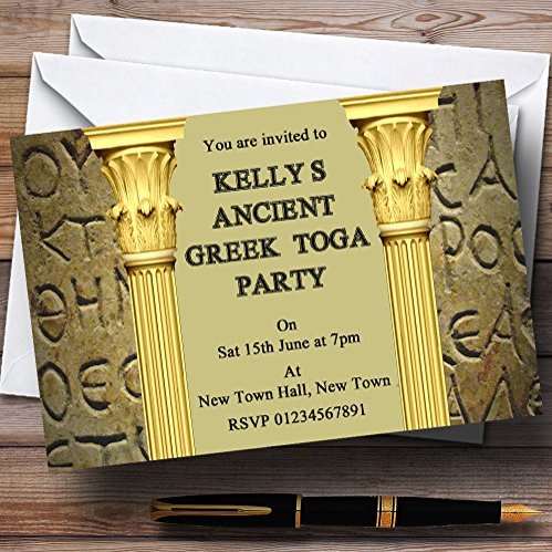 Ancient Greek Greece Toga Personalized Party Invitations