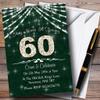 60Th Green & White Bling Sparkle Birthday Party Personalized Invitations view 1