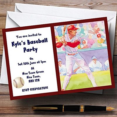 Baseball Personalized Party Invitations