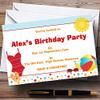 Beach Sun Pool Theme Personalized Birthday Party Invitations view 1
