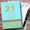 Aqua Sky Blue & Gold Vintage Damask 21St Personalized Birthday Party Invitations view 1
