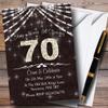 70Th Brown & White Bling Sparkle Birthday Party Personalized Invitations view 1