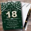 18Th Green & White Bling Sparkle Birthday Party Personalized Invitations view 1