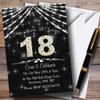 18Th Charcoal Grey & White Bling Sparkle Birthday Party Personalized Invitations view 1
