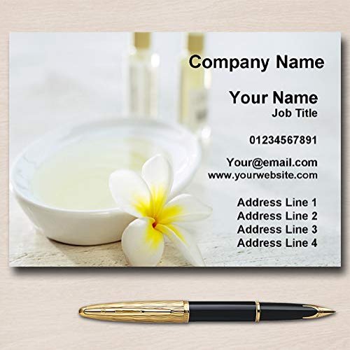 Beauty Salon Massage Treatment Spa White Personalized Business Cards