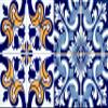 Authentic Tile Stickers by Mi Alma 24 PC Set Spanish Design Wall Tile Decal Perfect for Kitchen Backsplash or Bathroom Tiles Vinyl Art Easy to Install Peel and Stick (8x8 Inch, Golden Blue H221) view 1