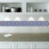 Authentic Tile Stickers by Mi Alma 24 PC Set Spanish Design Wall Tile Decal Perfect for Kitchen Backsplash or Bathroom Tiles Vinyl Art Easy to Install Peel and Stick (8x8 Inch, Golden Blue H221) view 3