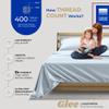 Thread Spread 100% Cotton Bed Sheets Twin XL Set - 400 Thread Count Cotton Twin XL Sheets Only, 3 PC Set (Light Blue), Soft, Breathable, Cooling, Sateen Weave 16" Deep Pocket Bedsheet for Hot Sleepers view 2