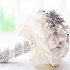 34PCS Western style American romantic wedding Church wedding elegant bride toss Advanced Customization Bling fashion luxury romantic bouquet (ivory) view 3