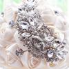 34PCS Western style American romantic wedding Church wedding elegant bride toss Advanced Customization Bling fashion luxury romantic bouquet (ivory) view 4