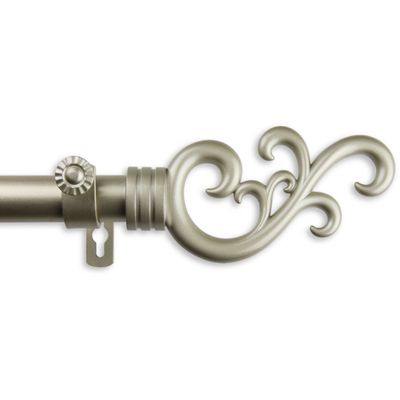 A&F Rod Decor - Mirah Curtain Rod 1 inch Diameter, 160-240 inch - Light Gold