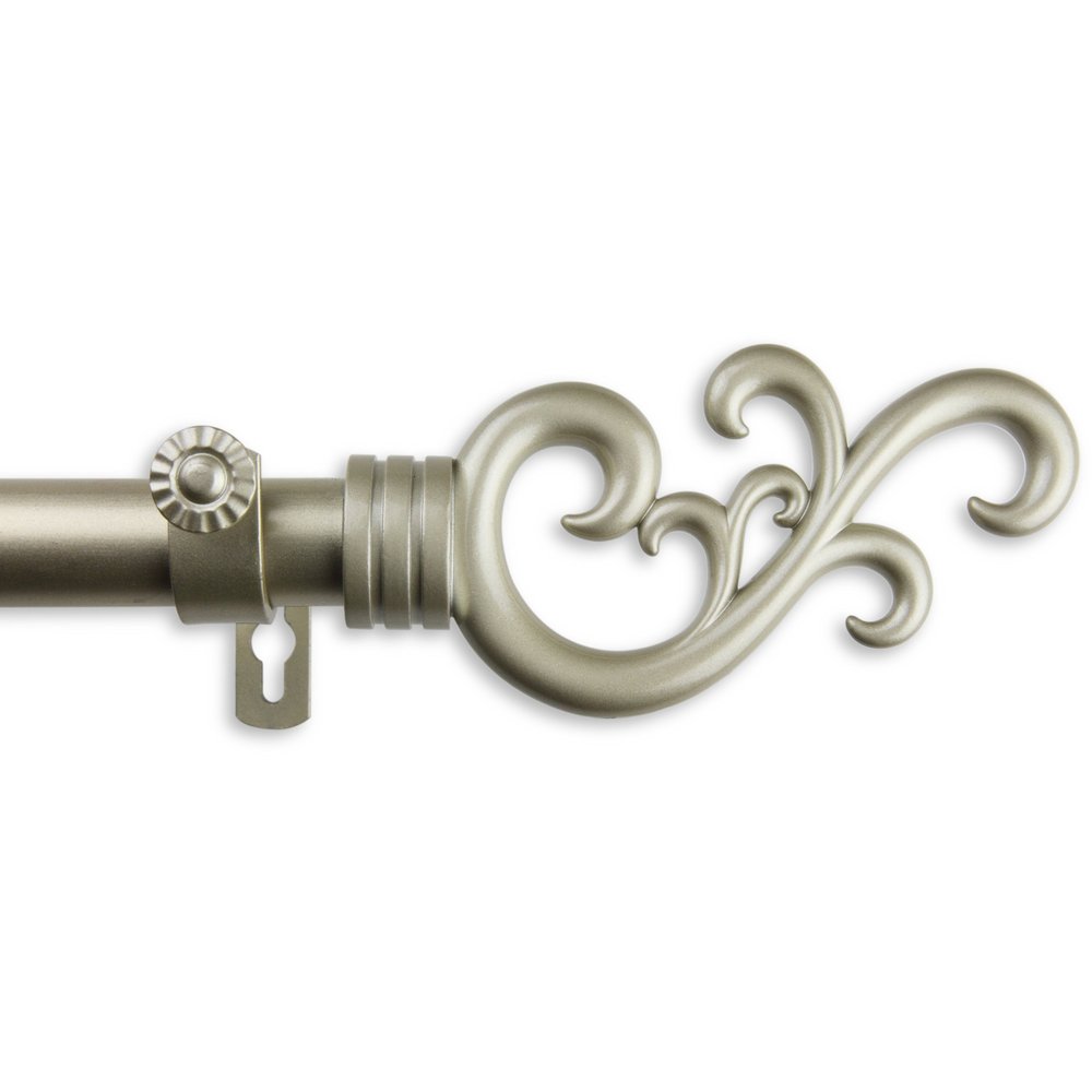 A&F Rod Decor - Mirah Curtain Rod 1 inch Diameter, 160-240 inch - Light Gold