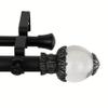 A&F Rod Decor - Luminous Double Curtain Rod 1 inch Diameter, 160-240 inch - Black view 1
