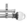A&F Rod Decor - Luminous Double Curtain Rod 1 inch Diameter, 160-240 inch - Satin Nickel view 1