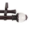 A&F Rod Decor - Luminous Double Curtain Rod 1 inch Diameter, 160-240 inch - Mahogany view 1