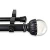 A&F Rod Decor - Reese Double Curtain Rod 1 inch Diameter, 160-240 inch - Black view 1