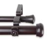 A&F Rod Decor - Alloy Double Curtain Rod 1 inch diameter, 160-240 inch - Mahogany view 1