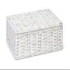 ARPAN Paper Rope Storage Basket Box with Lid-White, Small view 1