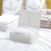 ARPAN Paper Rope Storage Basket Box with Lid-White, Small view 2