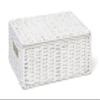 ARPAN Paper Rope Storage Basket Box with Lid-White, Medium view 1
